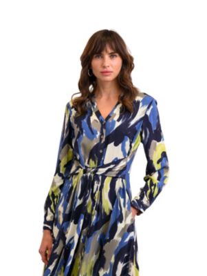 Women's Tie Front Midi Dress