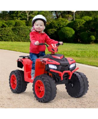 Kids Ride-On ATV 24V Battery Powered Electric Vehicle w/ Wireless Connection Music Radio LED Lights