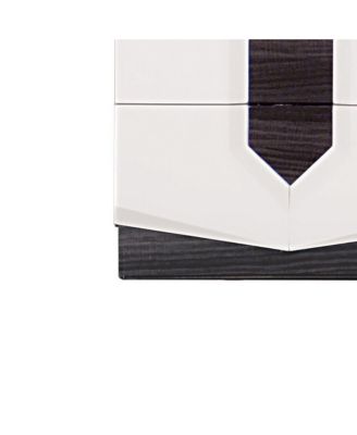 Wooden Two-Drawer Nightstand with Elegant Storage