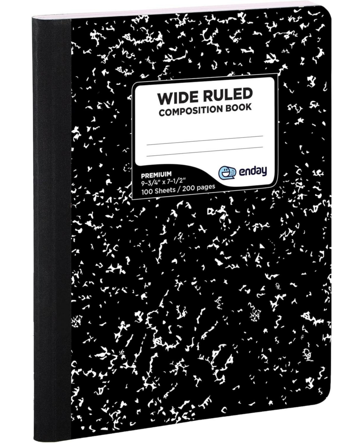 Marble Composition Notebook Wide Ruled Black and White Composition Books 100 Sheets (2 Pack)