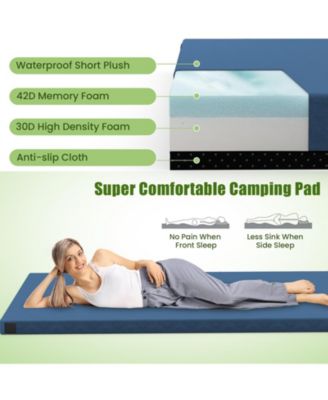 Indoor outdoor Sleeping mat with High density foam Cushion and Carrying Bag