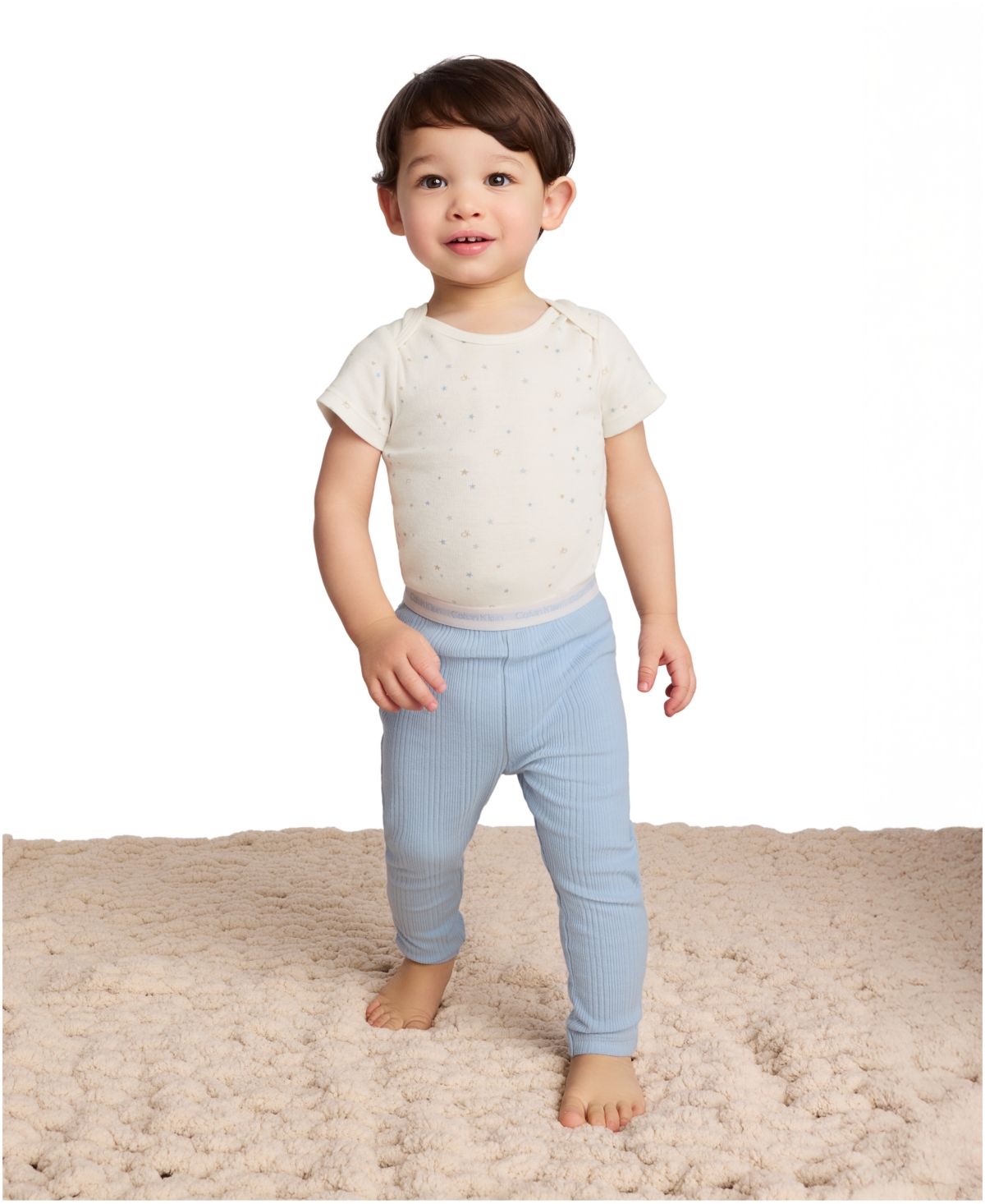 Calvin Klein Baby Boys 3-Piece Short Sleeve Bodysuits Set