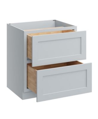 W30" X H34.5" X D24" Kitchen Cabinet Floor Base Cabinet With 2 Drawers