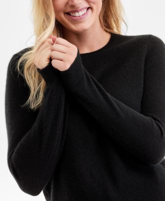 Women's Long-Sleeve 100% Cashmere Crewneck Sweater, Macy's Exclusive