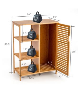 Bamboo Bathroom Storage Cabinet with Single Door