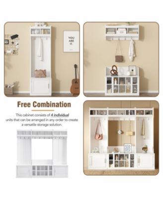 Streamdale On-Trend Hall Tree with Bench, Coat Rack & Shoe Storage