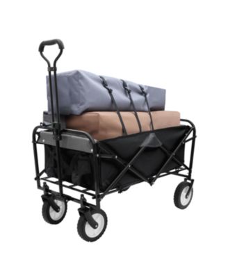 360lbs Collapsible Wagon Cart w/ Straps & Liners