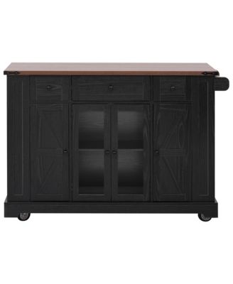  53" Farmhouse Kitchen Island Cart