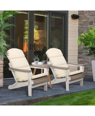 Patio Chair Cushions for Adirondack Chairs, High-Back Design, 52"x20"x2.5" Olefin Fabric Slipcovers with Ties, for Outdoor Furniture, Set of 2