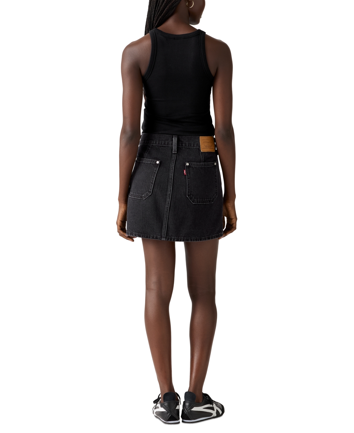 Levi's Women's Cotton Moto Icon Mini Skirt In Black