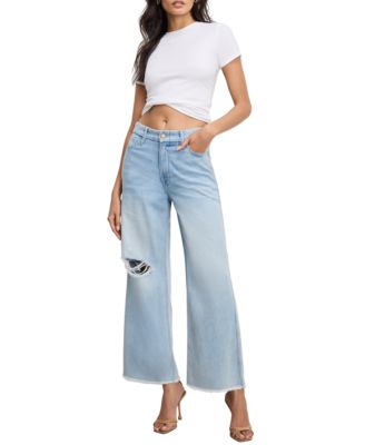 Women's Weightless Good Skate Cropped Wide-Leg Jeans, Regular & Plus Size