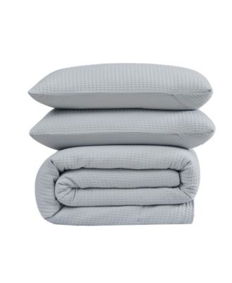 Heritage Cotton Waffle 3-Pc. Comforter Set, King