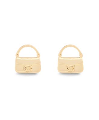 Gold Signature Handbag Stud Earrings