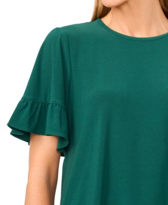 Women's Ruffled Short-Sleeve Tiered Top