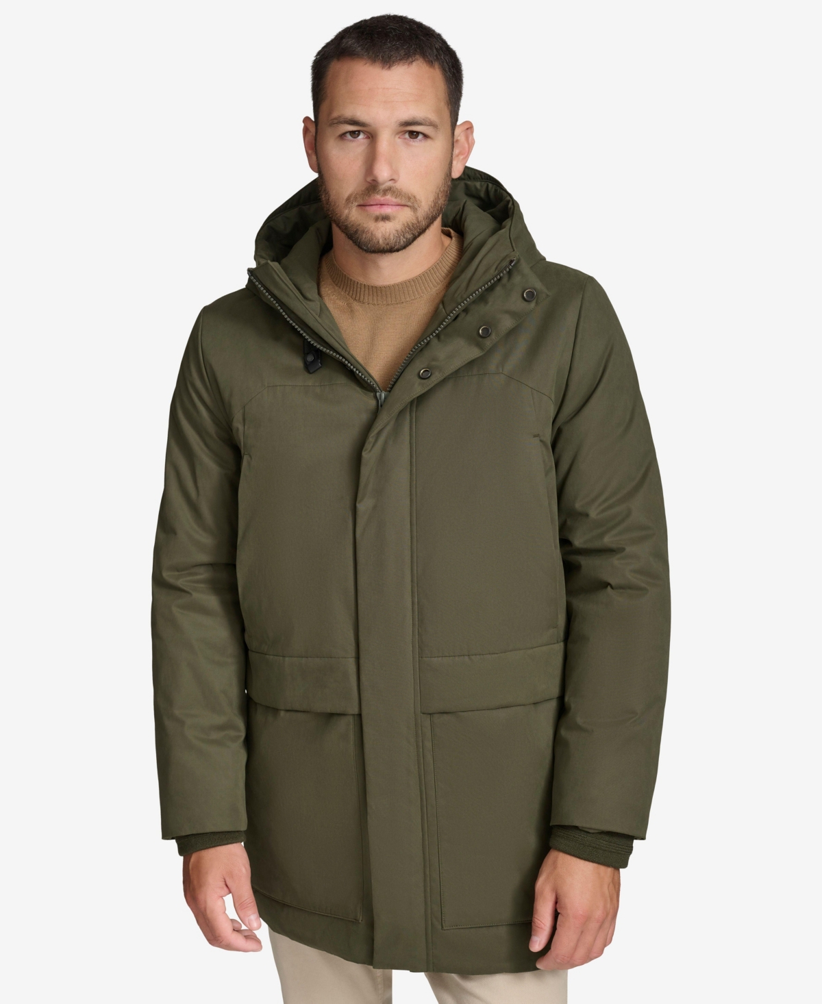Men's Northam Sueded Water Resistant Hooded Jacket - Black