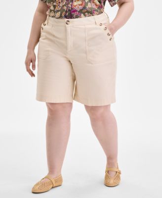 Trendy Plus Size AbSolution Skyrise Utility Bermuda Shorts