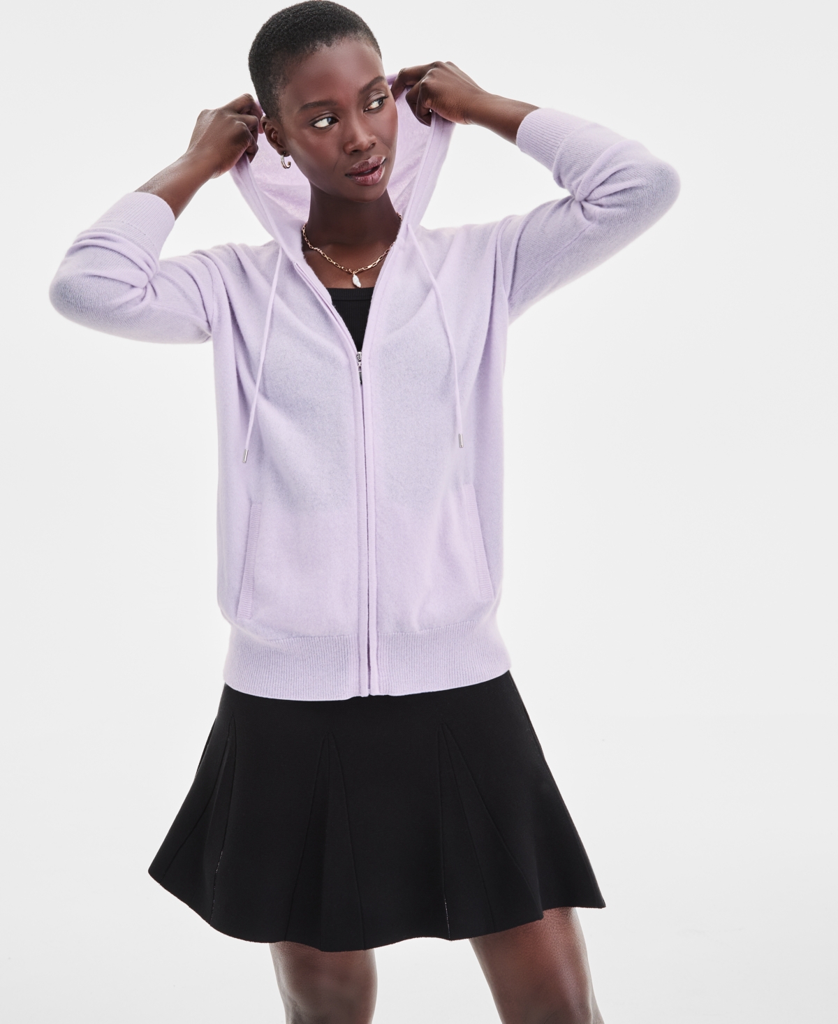 Charter Club Women's 100% Cashmere Zip Hoodie, Macy's Exclusive