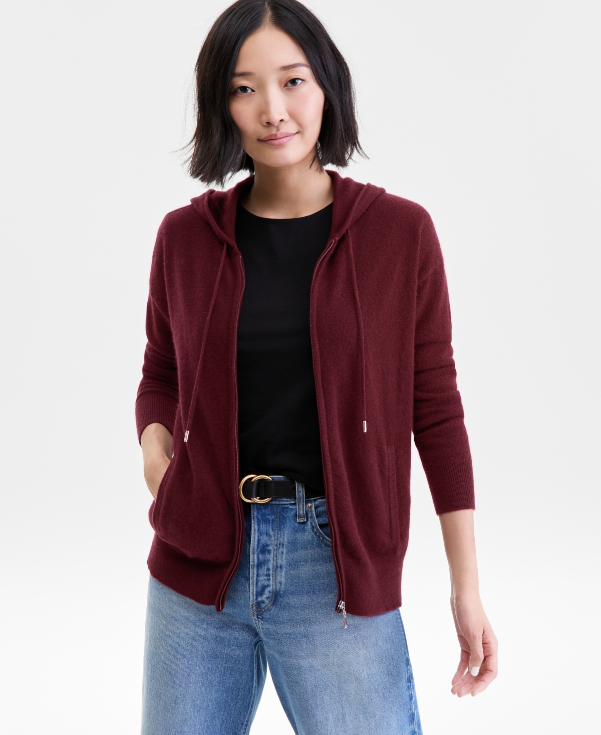 Charter Club Women's 100% Cashmere Duster Sweater, Created For Macy's In Brown