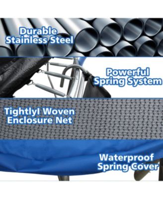 Streamdale 12' Pumpkin Trampoline with Slide and Enclosure