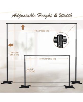 10x10 Ft Backdrop Stand & Roll Up Banner Stand Kit Tradeshow Exhibition Events