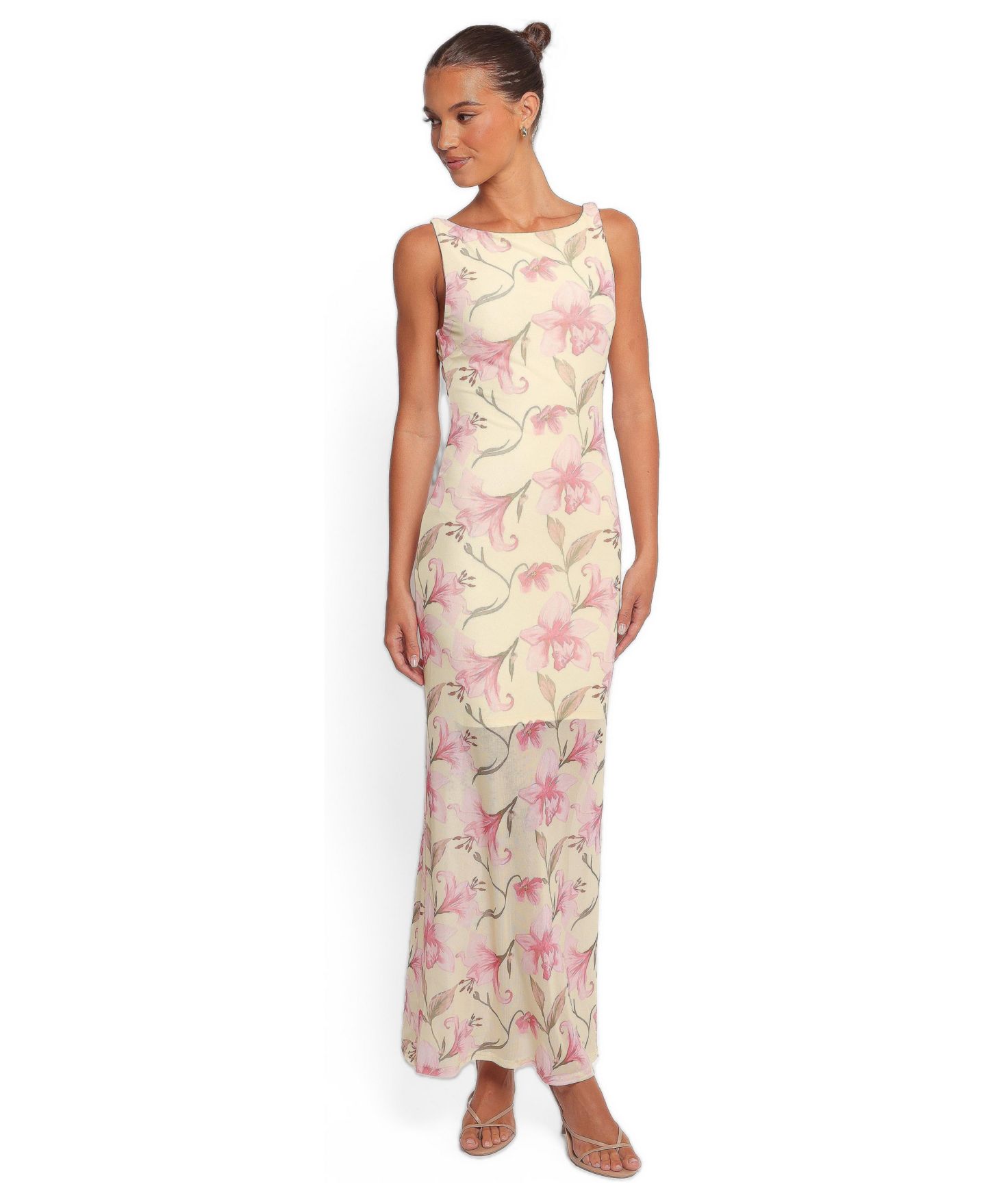 Женское платье Petal and Pup Brissa Maxi, цвет: Жёлтый с принтом — фото 1