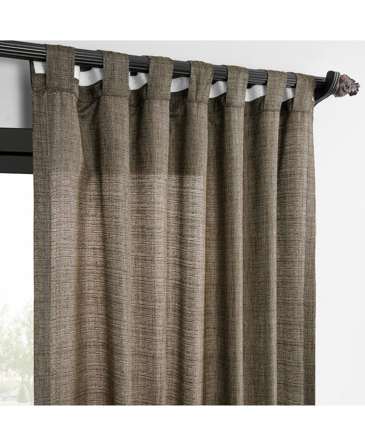 Half Price Drapes Grey Raw Weave Linen Curtains (2 Panels) Rod Pocket Window Curtains And Drapes, 50w X 96l