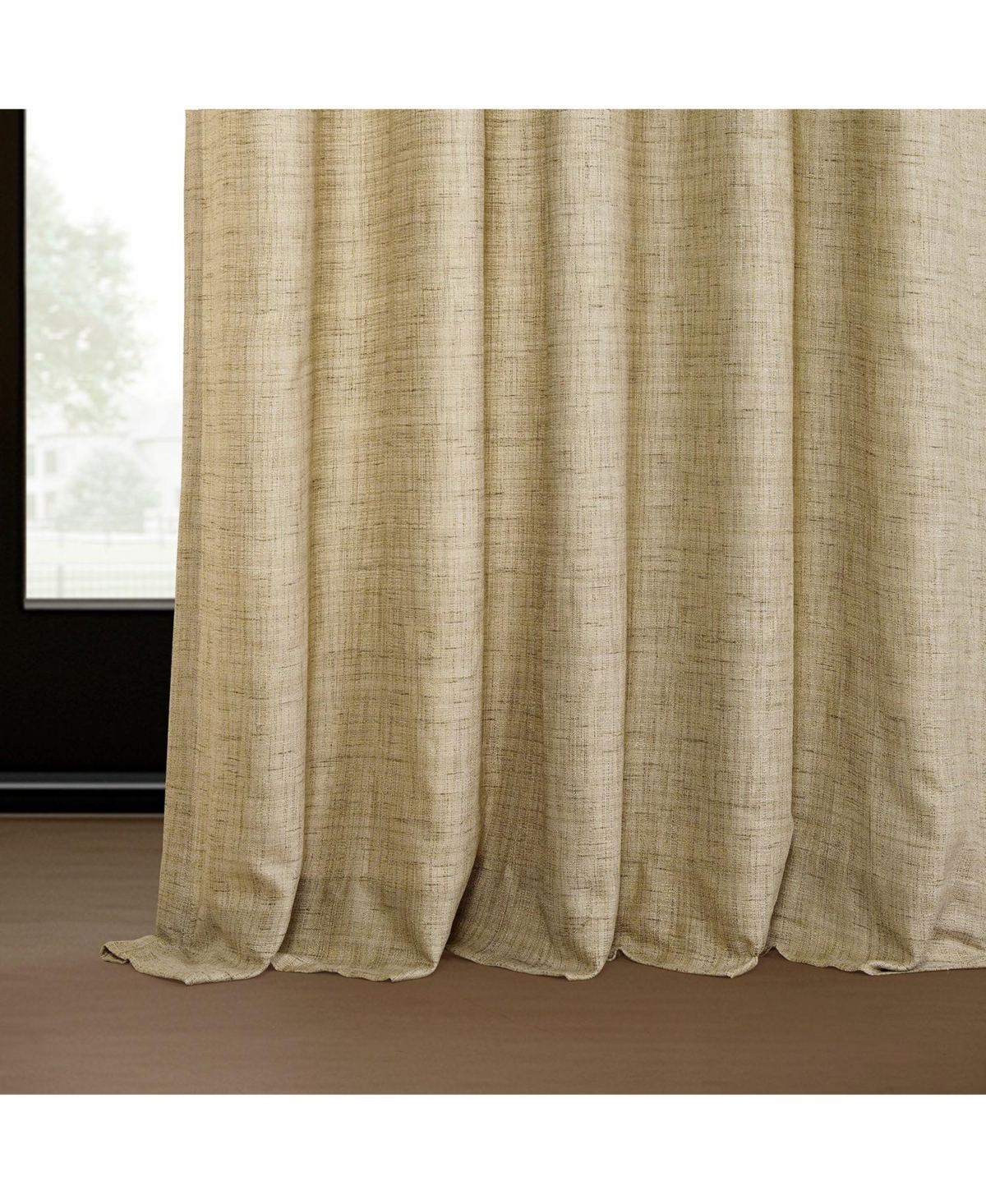 Half Price Drapes Ivory Raw Weave Linen Curtains (2 Panels) Rod Pocket Window Curtains And Drapes, 50w X 84l
