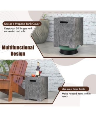 Propane Tank Cover Table Outdoor Gas Tank Storage Hideaway Cover