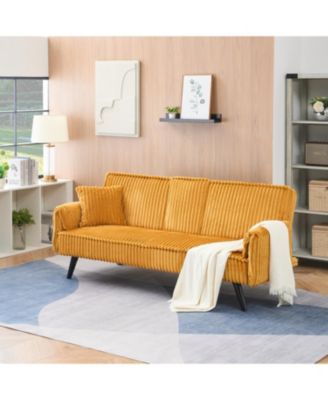 Streamdale Minimalist style, straight-line corduroy sofa suitable for sitting and lying in the living room and bedroom