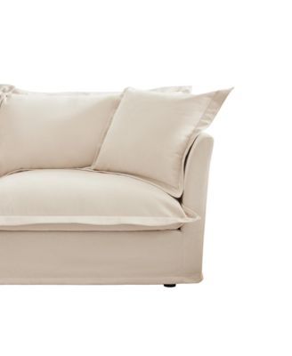 U-Shaped Sectional with French Edges, Cloud-Like Comfort Sofa