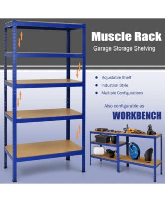 71 inch Heavy Duty Steel Adjustable 5 Level Storage Shelves