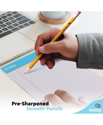 #2 Pencils Bulk - 500 Pack, Pre-Sharpened Wood-Cased Yellow Pencils for Office and Classroom Supplies