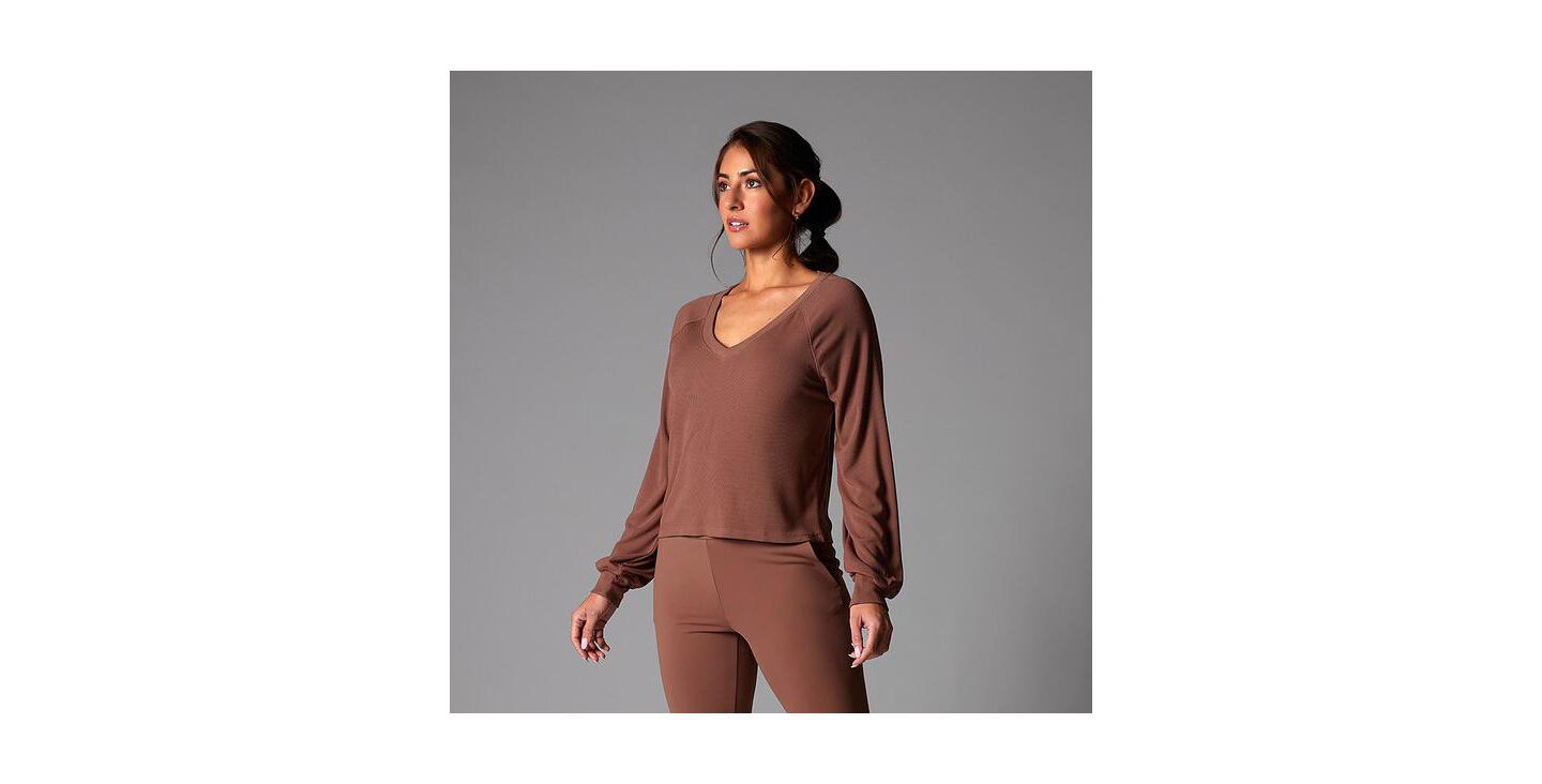 Женский топ Tavi Rib Long Sleeve, цвет: Clove — фото 2