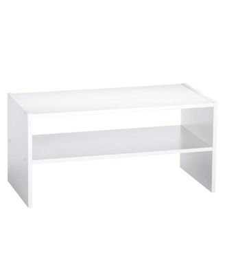 24 Inch Wide Horizontal Stackable Closet Storage Organizer, White