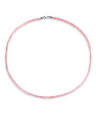 Set of 3 Satin Silk Cord Necklaces with Sterling Silver Clasp