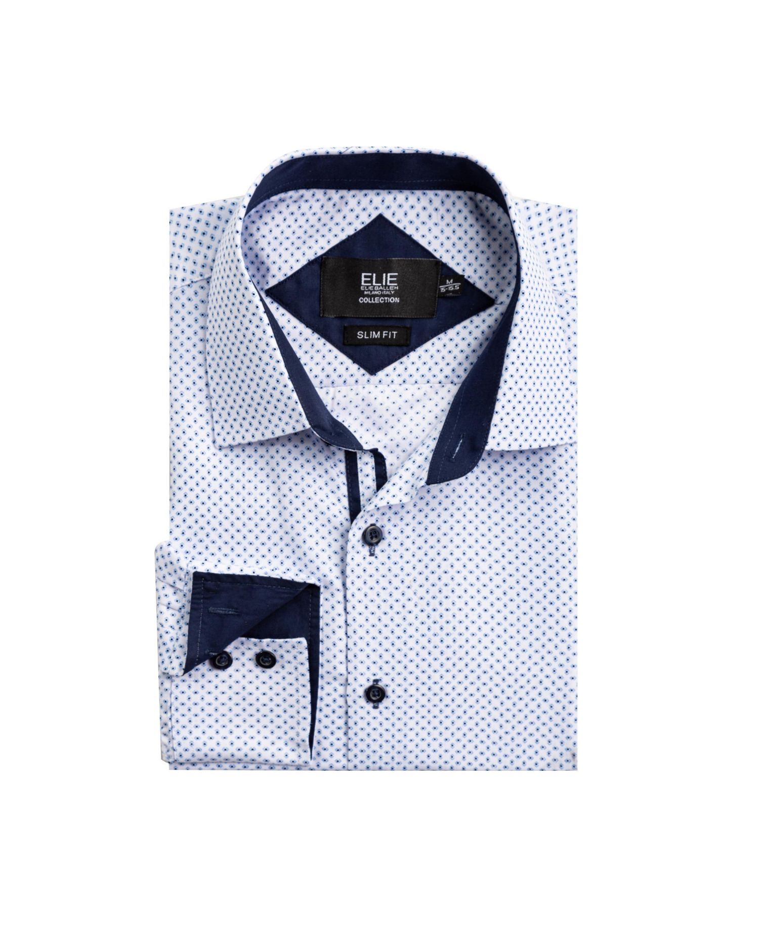 Big Boys Blue Stylish Printed Slim Fit Shirt for