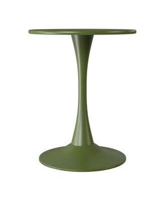 3-Piece Outdoor Metal Dining Table Set And Stackable Resin Patio Chairs