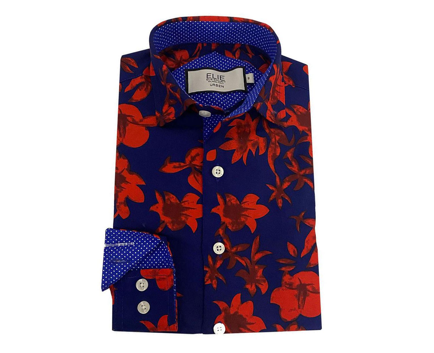 Big Boys Navy Floral Shirt