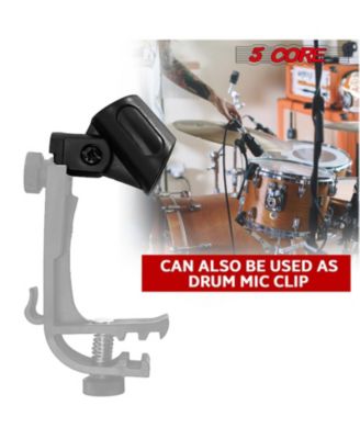 Microphone Clip Holder 2 Pieces with Screw Adapters 5/8 to 3/8 Inch