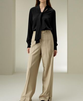 Women's Silk Bowtie Blouse