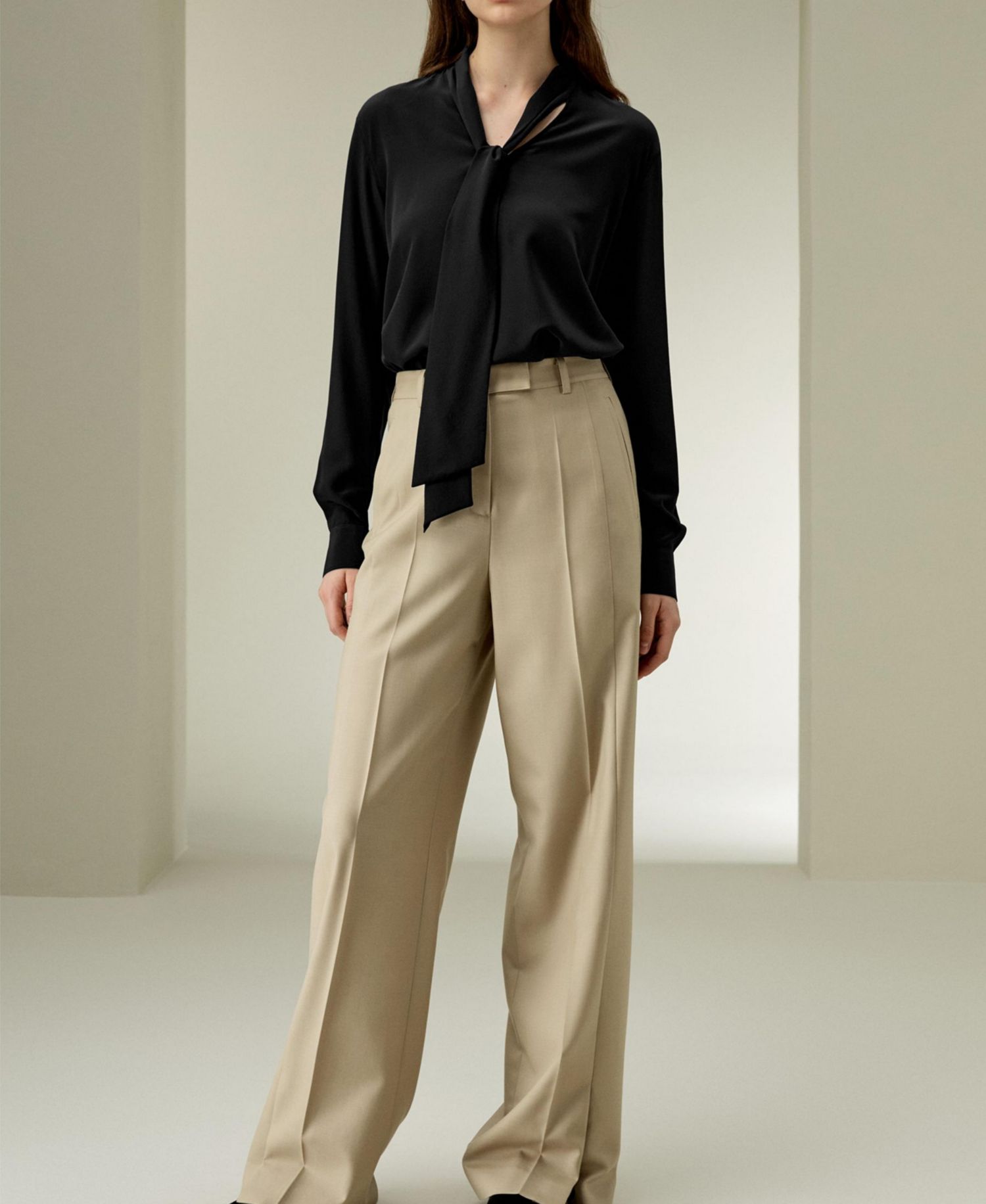 Women's Silk Bowtie Blouse