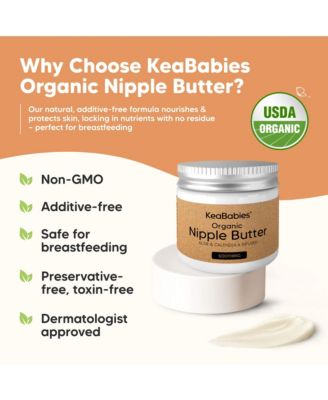 Organic Nipple Butter, Natural Nipple Cream Safe for Breastfeeding Moms, 2oz