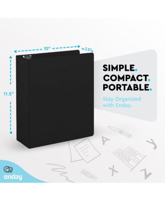 3-Ring Binder with Clear View Cover and 2 Inside Pockets – Heavy Duty Durable Binder for School Supplies, Office Organization, or Home Use – Colored Binder for Documents, Notes, Reports, and More