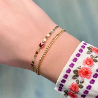 Curb Chain Bracelet 2.5 millimeters 6.5 inches