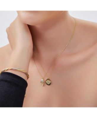 Eye Coin Sterling Silver Evil Eye Necklace