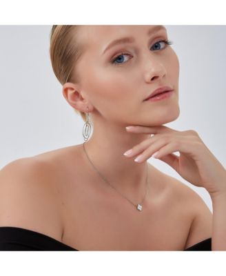 Nested Loop 3D Drop Earring in Sterling Silver