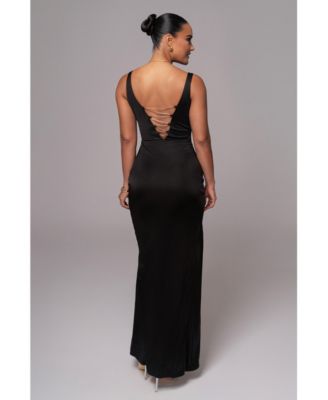 Women's Cowl Neck Chain Dress