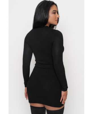 Women's Scarf Draped Mini Dress