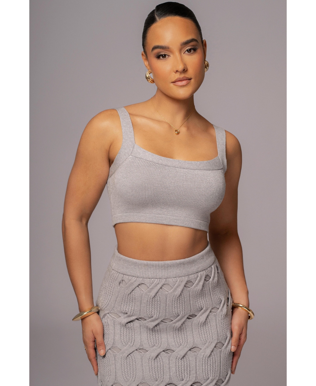 Women's Darlah Knit Crop Top - Heather