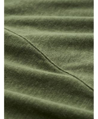 Women's Linen Blend Button Back Midi Dress